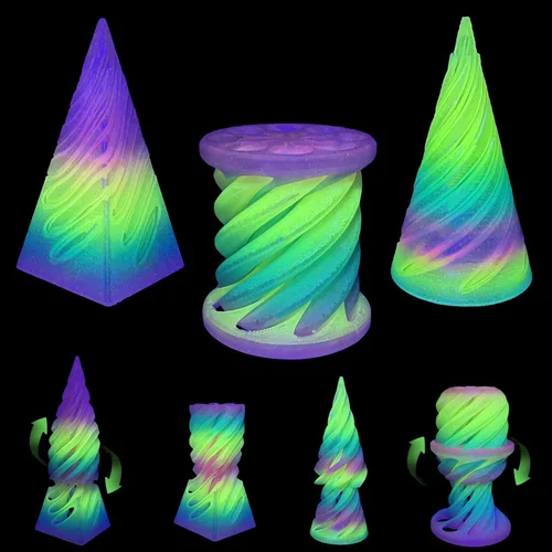 Vista 9 de Escultura Imposible Pirámide Pase 3D Impresa, Juguete para Ansiedad de Cono, Imposible Cilindro Alivio de Ansiedad, Imposible Pase Mágico