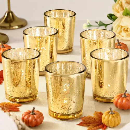 Vista 11 de LETINE 6 portavelas votivas moradas, tamaño votivo estándar para velas votivas regulares, soporte para velas de té para decoración del hogar Púrpura