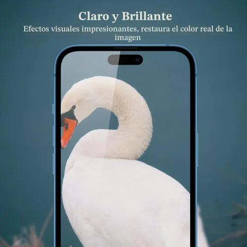 Vista 7 de PERFECTSIGHT Protector de pantalla antiluz azul diseñado para iPhone 14 Pro 2022 de 6.1 pulgadas, paquete de 2 vidrios templados con bloqueo de luz