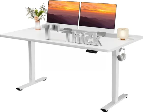 Vista 37 de Escritorio de pie grande ajustable con motor dual de 79 x 31 Blanco