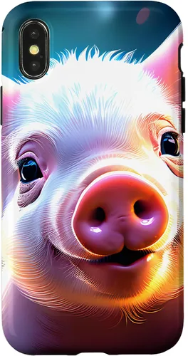 Vista 4 de Funda de cerdo artístico para iPhone 15