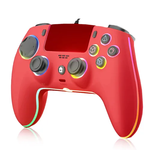 Vista 10 de GUOC Wired Controller Compatible for PS-5/Pro/Slim/PC, Hall Effect Sticks & 7 RGB LED Mode & haptic Feedback & Motion Sensing, 3.5mm Audio Jack
