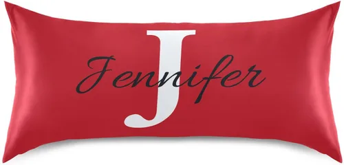 Vista 39 de Fundas de almohada negras personalizadas de seda con cierre de sobre, funda de almohada de satén tamaño estándar para personas que duermen