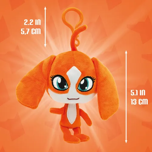 Vista 3 de Miraculous Ladybug Kwami - Llaveros de mochila Lifesize de 5 pulgadas, juguetes de clip de Barkk The Dog, accesorios portátiles de mariquita y gato