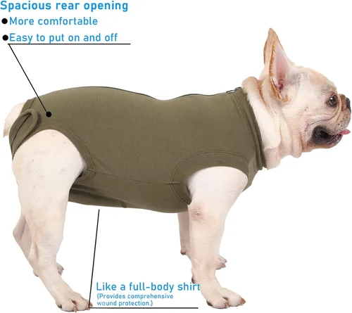 Vista 3 de Traje de recuperación postquirúrgica para perros - después de esterilización, heridas abdominales, recuperación postquirúrgica, antilameduras