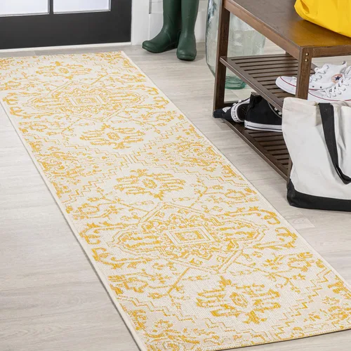 Vista 38 de JONATHAN Y SMB105D-28 - Alfombra de pasillo Boho para interiores y exteriores 2 x 8, color Negro/Gris, con textura de estrella, tejida