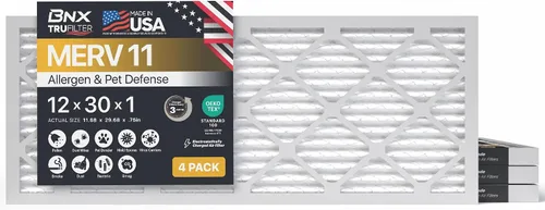 Vista 20 de BNX TruFilter - Filtro de aire MERV 11 de 10 x 10 x 1 pulgadas (paquete de 4) – Fabricado en Estados Unidos – Defensa contra Alérgenos Filtros