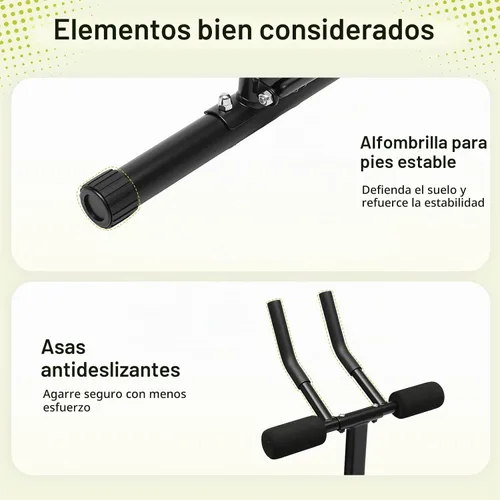 Vista 9 de Abdominal Crunch Coaster, Height Adjustable Ab Trainer Abdominal Whole with LCD Monitor & Six Silent Rollers, Body Workout Machine for Home