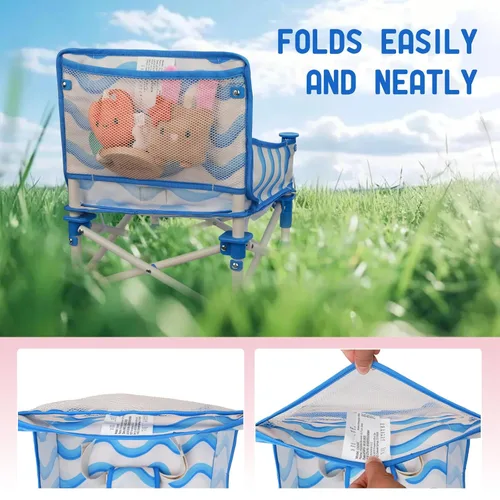 Vista 7 de Tiny Marvels Silla de bebé portátil 3 en 1, asiento elevador acogedor, silla de bebé con bandeja, plegable compacta, silla para niños pequeños
