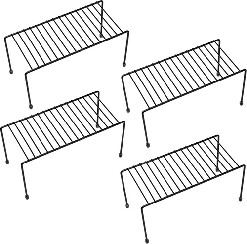 Vista 7 de Estantes de cocina, mini estante de almacenamiento para organización de gabinete, organizador de almacenamiento para cocina, refrigerador, gabinete