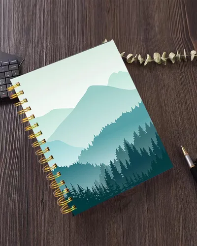 Vista 5 de Cuaderno de espiral iampanda, encuadernación fuerte de doble alambre con papel premium para mujeres, 60 hojas A5, cuaderno/diario rayado