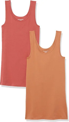 Vista 29 de Amazon Essentials - Camiseta sin mangas de corte entallado para mujer Aqua Blue/French Blue