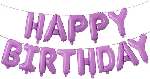 Vista 7 de Globos de cumpleaños con texto en inglés «Happy Birthday», de papel de aluminio para decoración (idioma español no garantizado), Azul Start