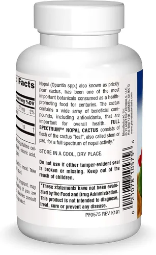 Vista 2 de Planetary Herbals Full Spectrum Nopal Cactus 1000 mg de cacto de tuna antioxidante - 100% natural - 60 tabletas