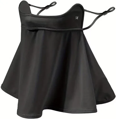 Vista 11 de WRELS UPF 50+ Unisex Cubrecara Transpirable y Refrescante con Protección UV para el Sol, con Elástico para las Orejas, Bufanda para el Cuello