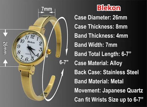 Vista 2 de Blekon Collections Reloj de pulsera de cuarzo para mujer, 1.024 in
