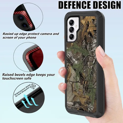 Vista 3 de Funda compatible con Samsung Galaxy A14 5G con protector de pantalla, protección de grado militar, resistente de 3 capas a prueba de golpes