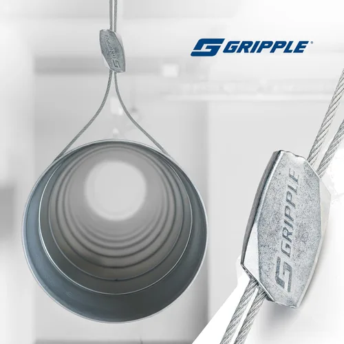 Vista 5 de Gripple - Perchas de bucle estándar Nº 1 Cable de suspensión estándar Percha con cierre para suspensión rápida Carga de trabajo segura de 25
