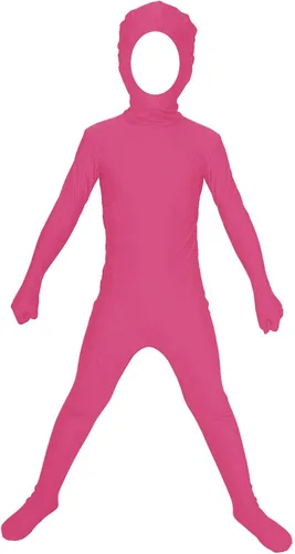 Vista 11 de Aniler Disfraz de Halloween de elastano para niños de 6 a 16 años, body de animal para cosplay, overol para niñas Negro