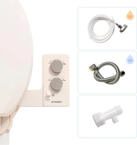 Vista 13 de TUSHY Classic 3.0 - Accesorio de bidé para inodoro, pulverizador de agua con autolimpieza no eléctrico, presión de agua ajustable, control de ángulo