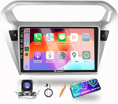 Vista 10 de Para Peugeot 301 2013-2025 Car CarPlay Android Navegación Automática Estéreo GPS Radio Reverse Cámara Pantalla 9 "IPS Pantalla Táctil Headunit