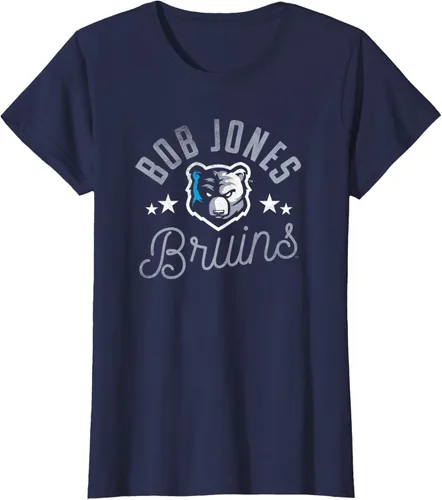 Vista 3 de Camiseta con logotipo de Bob Jones University Bruins, Azul