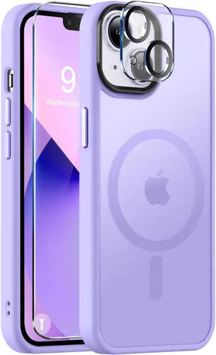 Vista 8 de BossKiss Funda compatible con iPhone 15 Pro, compatible con MagSafe, pantalla y protector de cámara, magnética, translúcida, mate, para mujeres