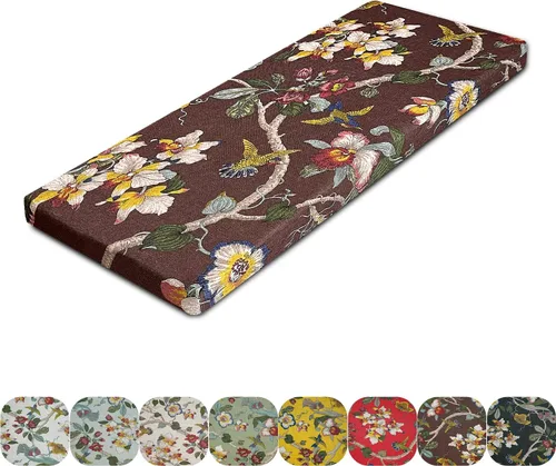 Vista 22 de Cojín de banco de tamaño personalizado, 30 colores, cojín de asiento de ventana panorámica, espuma gruesa de tapicería de 1.18 pulgadas, 1.97