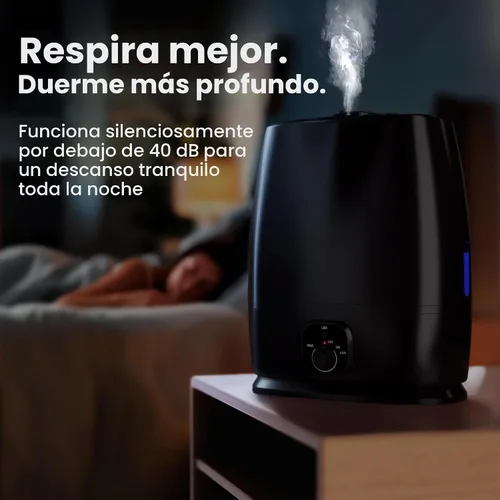 Vista 5 de Everlasting Comfort Humidificadores de 6 L para dormitorio, silencioso, tiempo de funcionamiento de 50 horas, sin filtro, humidificador de niebla