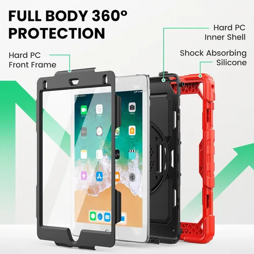 Vista 15 de SEYMAC para iPad Pro de 11 pulgadas Funda M5 2025/M4 2024, Funda Protectora Resistente a Prueba de Golpes con Protector de Pantalla, Soporte