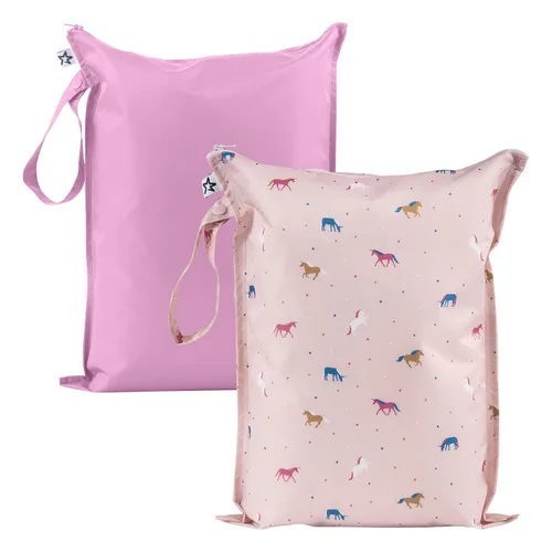 Vista 11 de Tiny Twinkle Bolsas húmedas a prueba de desorden 1 paquete de bolsas húmedas reutilizables impermeables para trajes de baño Ropa de bebé Bolsa