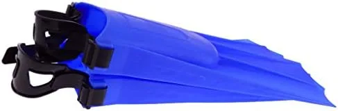 Vista 6 de Adultos Aletas Ajustables Natación Buceo Herramientas de Aprendizaje - Azul, L