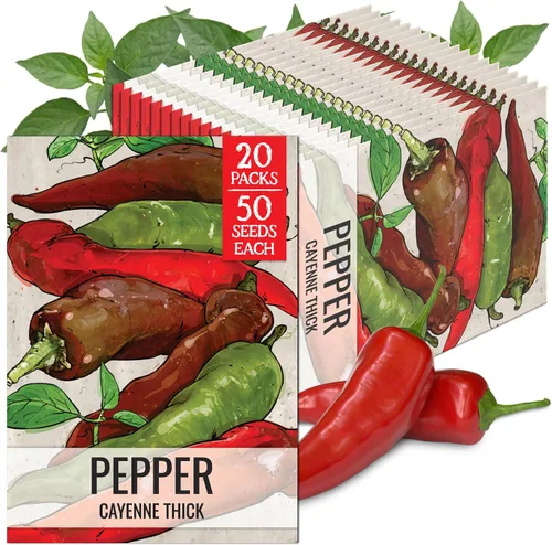 Vista 12 de Seed Needs - Semillas de pimiento arcoíris para plantar verduras, 1 paquete