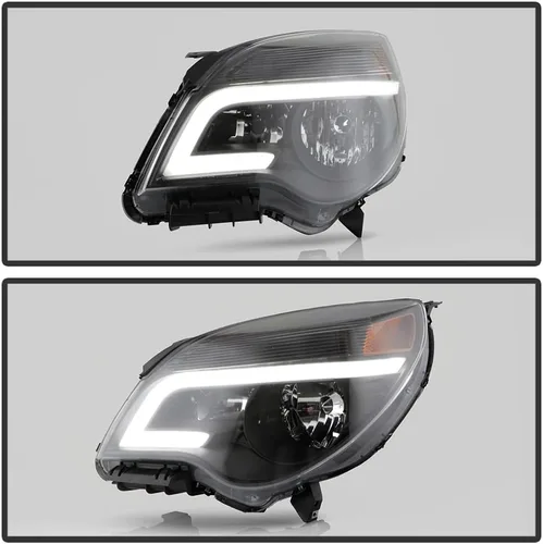 Vista 5 de ACANII - For [Halogen Model] 2010-2015 Chevy Equinox Black Upgrade Style LED Tube Headlights Headlamps Pair Left+Right