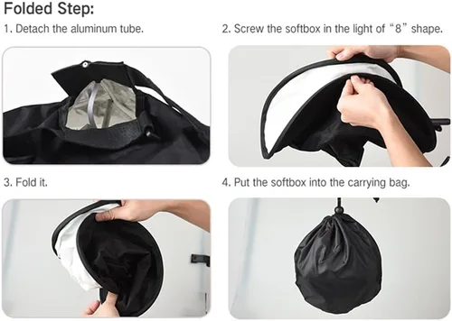 Vista 6 de Godox Cámara Flash Bounce Difusor Luz Softbox para todos Speedlight Fotografía Conical Softbox RS18 17"x 7