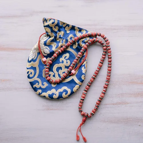 Vista 4 de BLUE BOHO DESIGNS. Collar Mala con piedras curativas para meditación