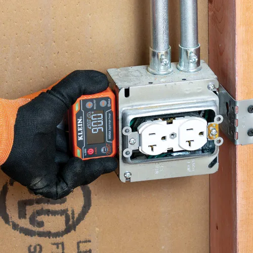 Vista 9 de Klein Tools 935DAA Medidor electrónico digital de nivel y ángulo, alerta LED, ángulos de medición y ajuste, rangos de 0-90 y 0-180 grados