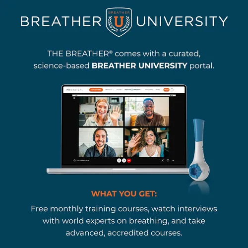 Vista 8 de THE BREATHER │ Entrenador de ejercicios de respiración natural para terapia respiratoria sin medicamentos │ Respira más fácilmente con pulmones más