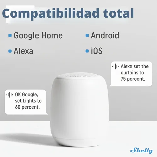 Vista 2 de Shelly Plus Uni Módulo inteligente operado por Wi-Fi y Bluetooth con contactos secos Automatización del hogar Compatible con Alexa y Google
