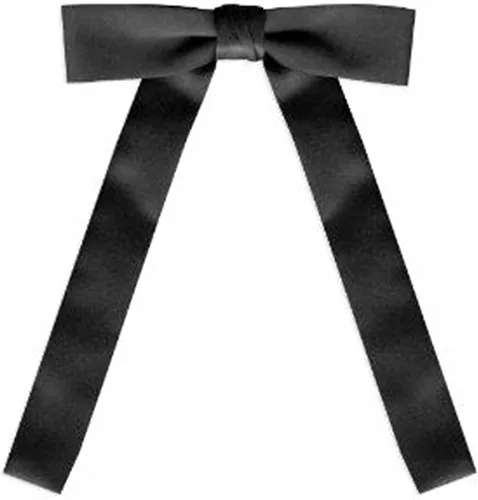 Vista 3 de TopTie Pajarita Western Satén Negro, Negro