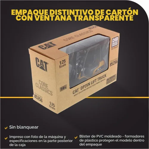 Vista 6 de Carretilla elevadora Diecast Masters Caterpillar DP25N, Core Classics Series Camiones para gatos y equipo de construcción Modelo a escala 1:25