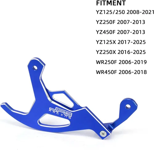 Vista 2 de JFG RACING Protector de disco de freno trasero para motocross, protector de rotor CNC Dirtbike para YZ125 YZ250 06-25/YZ250F YZ450F 06-23/YZ250X