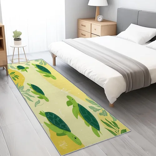 Vista 16 de Runners Rug for Hallways 2'x5' Non Slip Indoor Outdoor Runner Rug for Entryway, Retro Geometric Lines Printed Faux Wool Floor Washable Carpet Runner