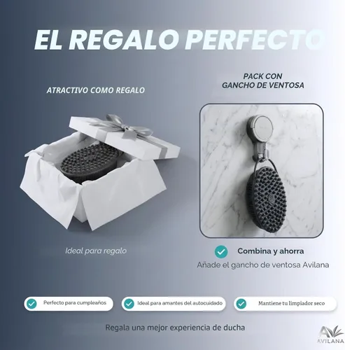 Vista 7 de Avilana Cepillo de champú masajeador de cuero cabelludo premium, 8 años de confianza desde 2017, limpiador de silicona certificado SGS, cerdas Negro