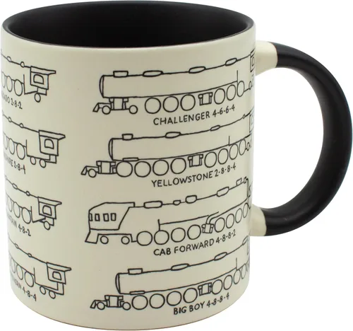 Vista 6 de The Unemployed Philosophers Guild Taza de café de locomotora de vapor, perfecta para los amantes de los trenes, viene en una divertida caja