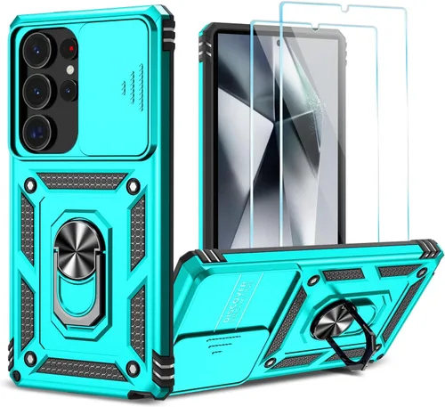 Vista 11 de Funda para Samsung Galaxy S24 Plus/S25 Plus con protector de Azul