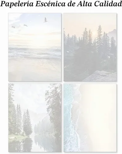Vista 2 de Papelería escénica Naturaleza - Paquete de 48