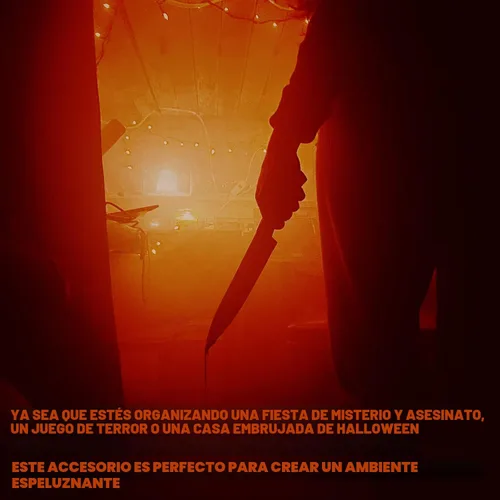 Vista 5 de Paquete de 2 cuchillos clásicos para Halloween, películas de terror, cosplay, accesorios de terror