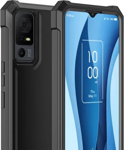 Vista 8 de Ailiber Funda para TCL 40 XE, TCL 40 X con protector de pantalla de vidrio templado, protección de estructura de doble capa, parachoques de TPU