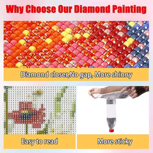 Vista 5 de Beach Diamond Art Kits for Adults, Tree 5D DIY Diamond Painting, 5D Full Drill Dimond Art Paintings Accessories Kit, DIY Gem Crafts for Adults